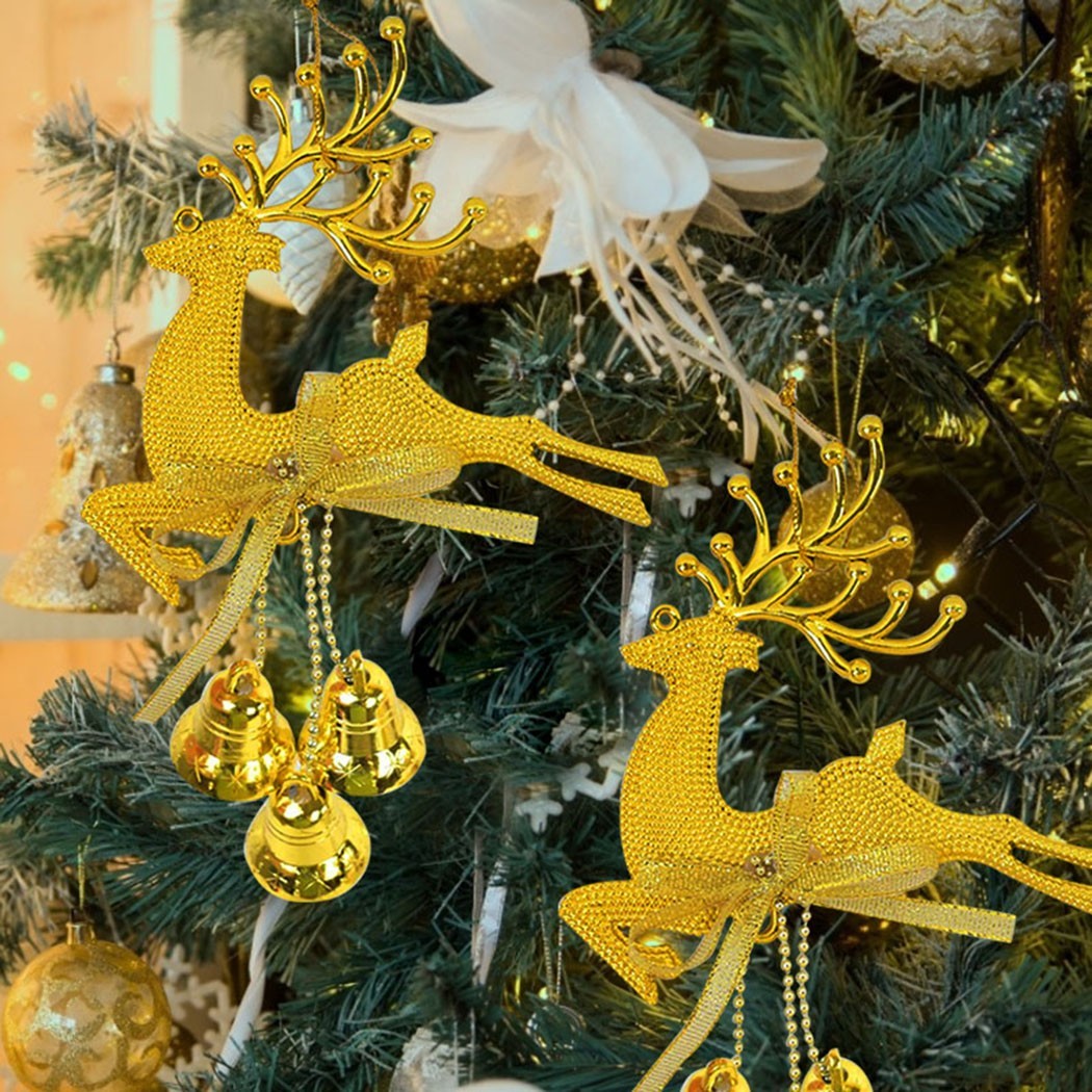 2021 Neu Elch Weihnachtsdeko PVC Rentier Silber Weihnachtsschmuck Gold - Bild 16 von 35
