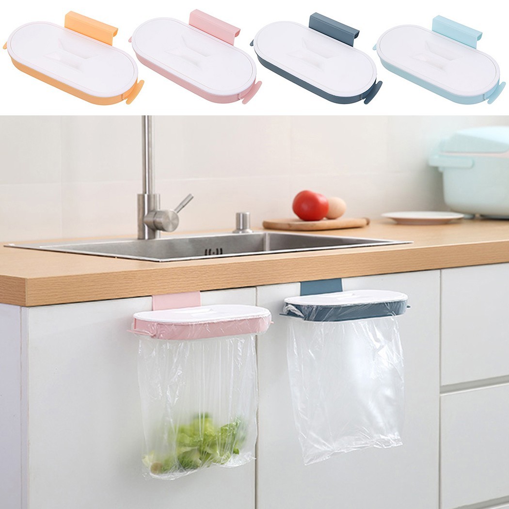 Removable Hanging Bag Holder for Kitchen Home Wall Mounted Waste Bin 26x12x5cm - Produktbild 1