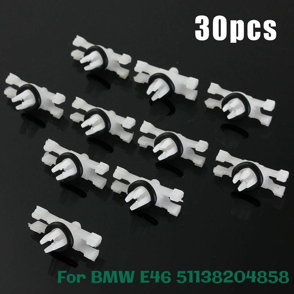 10x LST Rain Gutter Strip Clips Attachment For BMW E46 – White – CL-00837