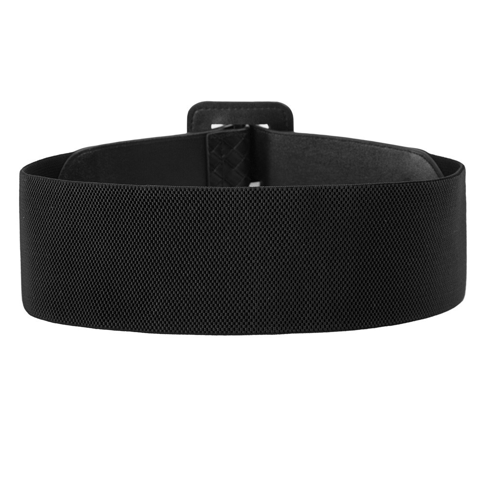 Girls Ladies Elastic Waistband Belt with Adjustable Classic Buckle in Yellow Orange Dark Blue-image