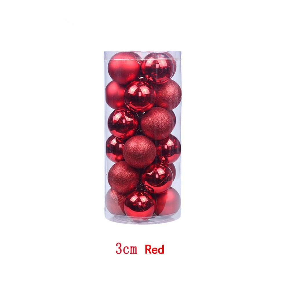 24pcs Shiny Matte Glitter Christmas Tree Ball Ornaments Party Decorations - Picture 23 of 27