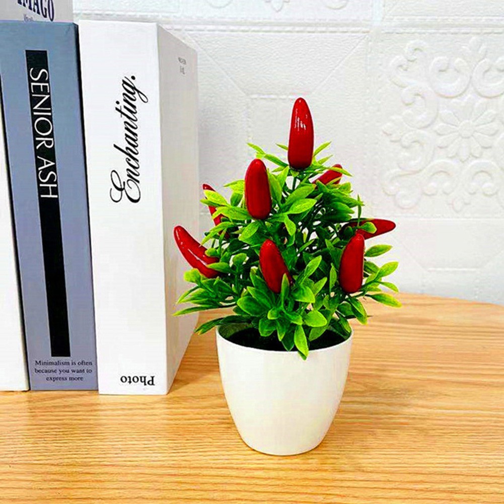 Fake Flower Pot Red Fruit Orange Pomegranate Plastic Foam Artificial Fruit