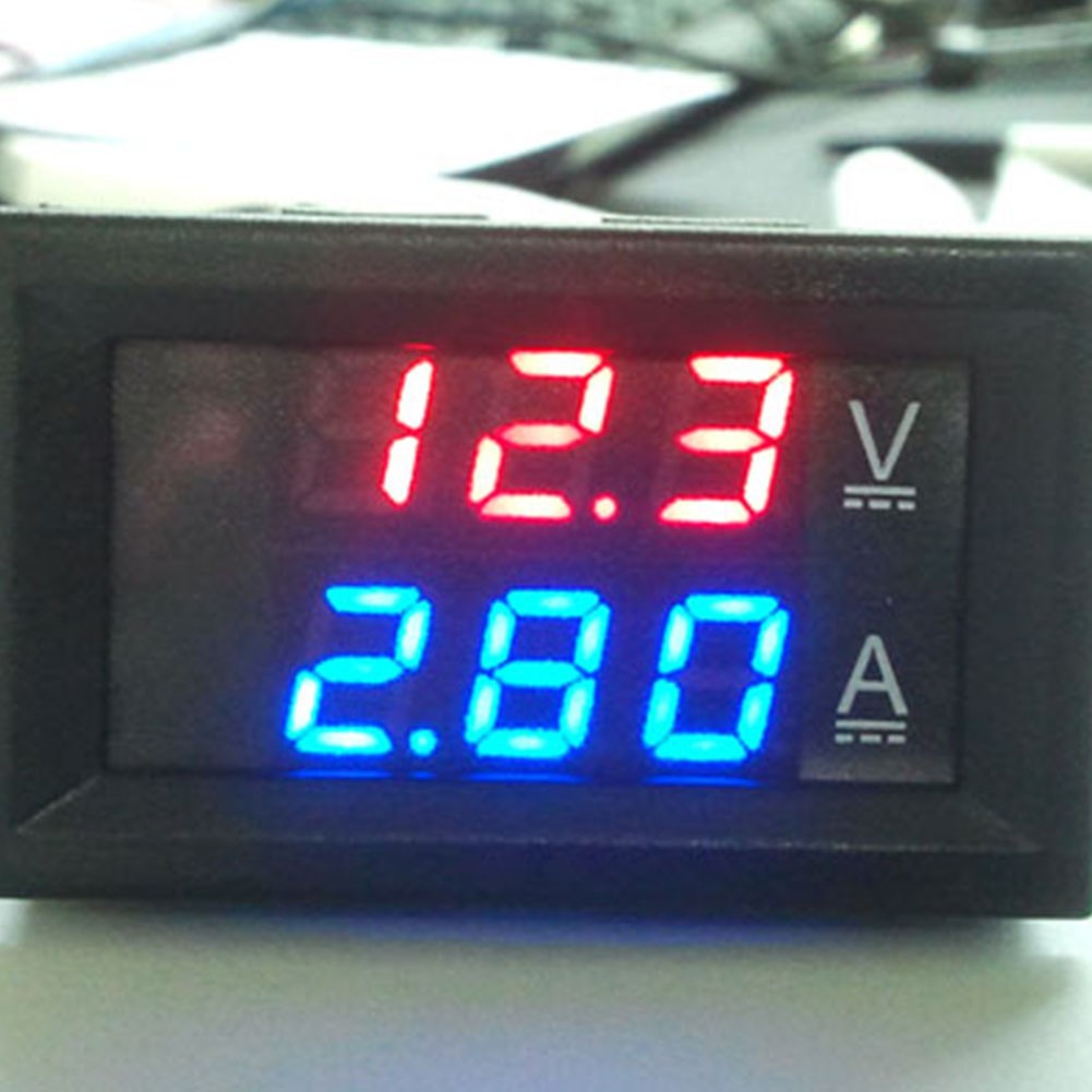 DC 100V 1050100A Voltmeter Amperemeter LED Doppelt Digital Volt Amp Meter