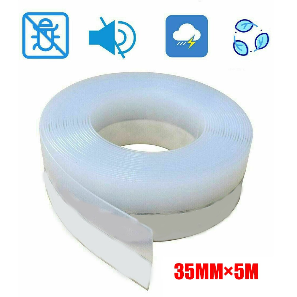 5M Silikon Zugluftstopper Wetterdichtung-Streifen Türflügel-Band/selbstklebend - Bild 26 von 28