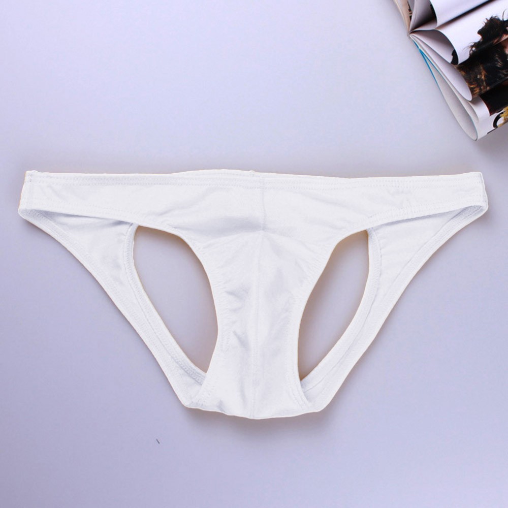 Men's Backspace Low Waist U Convex Boxer Briefs Sexy Breathable Underpants - Picture 6 of 8