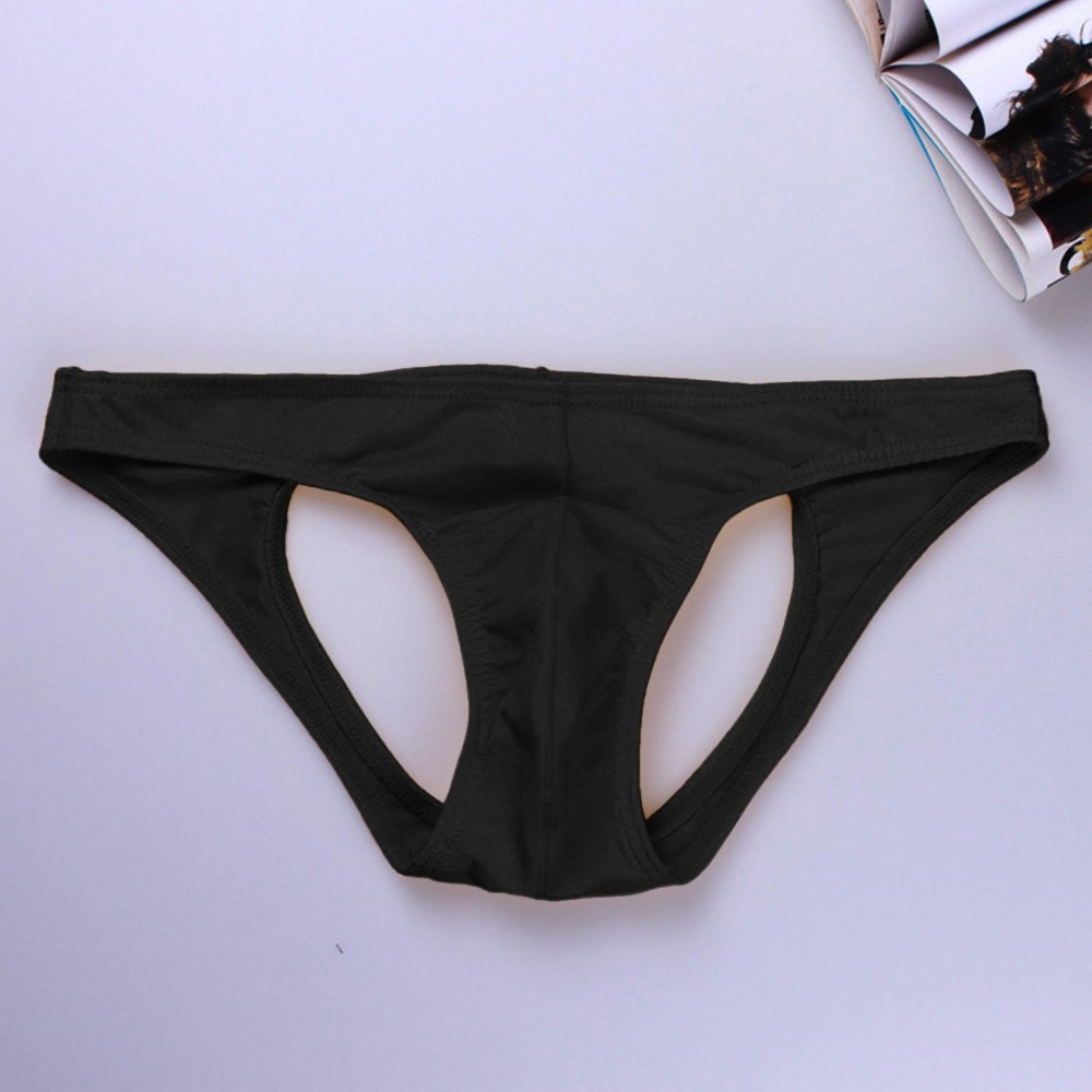 Men's Backspace Low Waist U Convex Boxer Briefs Sexy Breathable Underpants - Picture 5 of 8