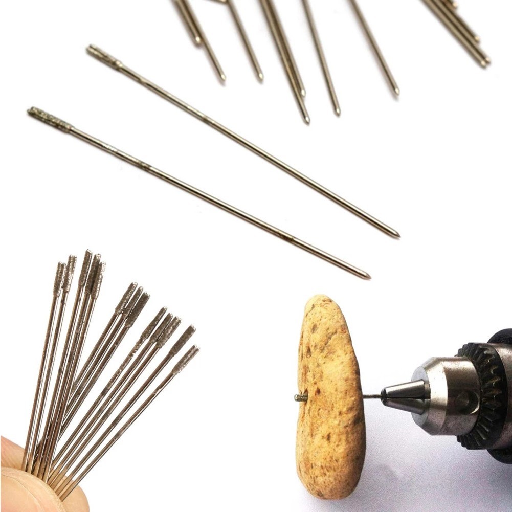 Mini punte trapano pietra diamantata per forare gioielli intricati diametro 1 mm - Foto 6 di 11