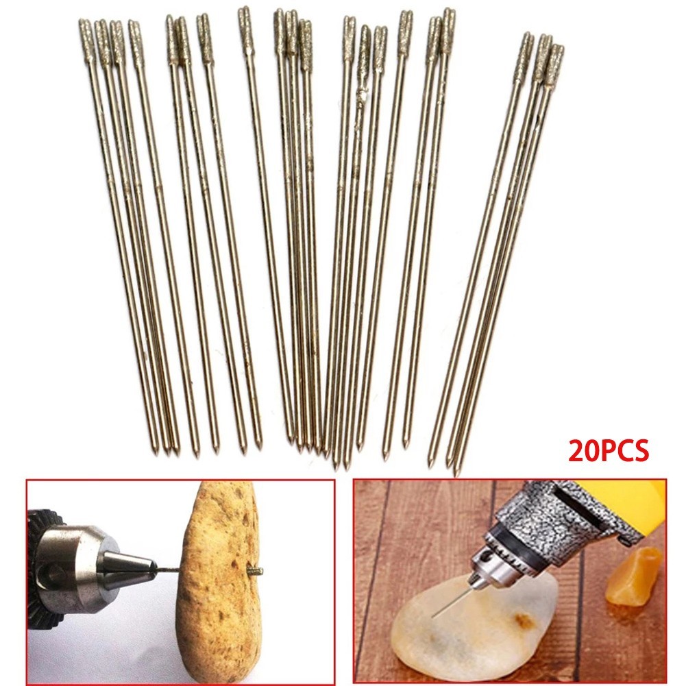 Mini punte trapano pietra diamantata per forare gioielli intricati diametro 1 mm - Foto 3 di 11