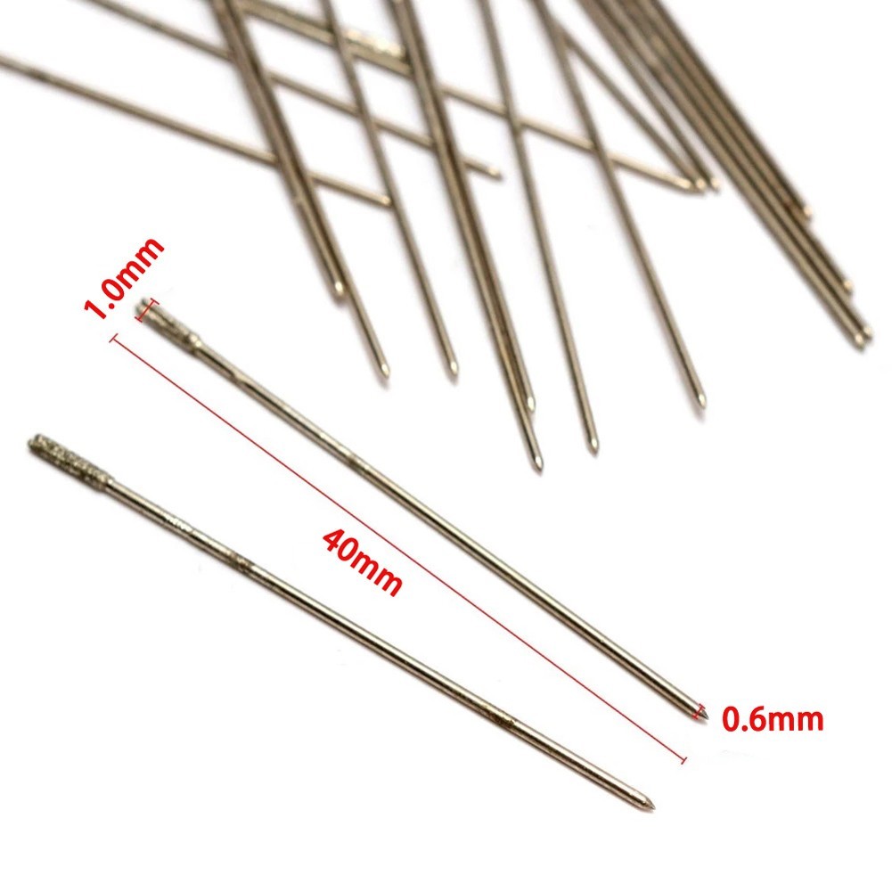 Mini punte trapano pietra diamantata per forare gioielli intricati diametro 1 mm - Foto 8 di 11