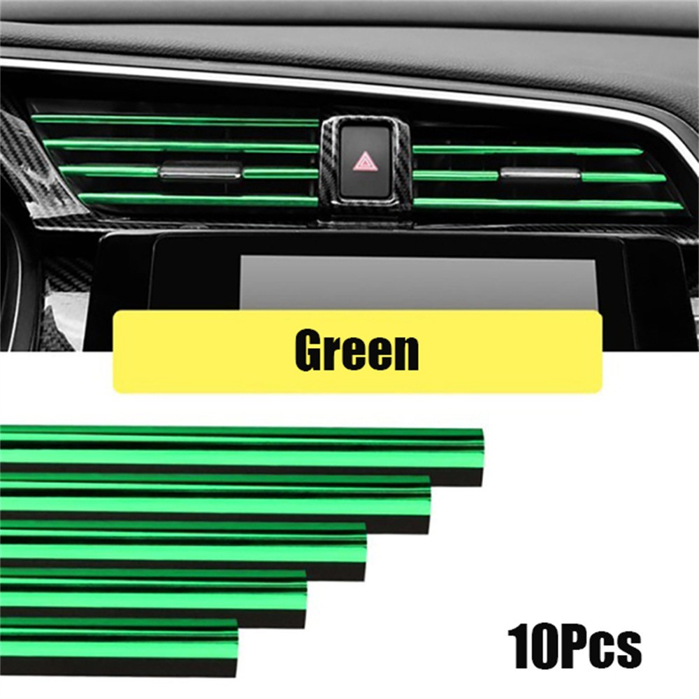 10 X Car Interior Air Conditioner Outlet Decoration Stripes/Cover Accessories