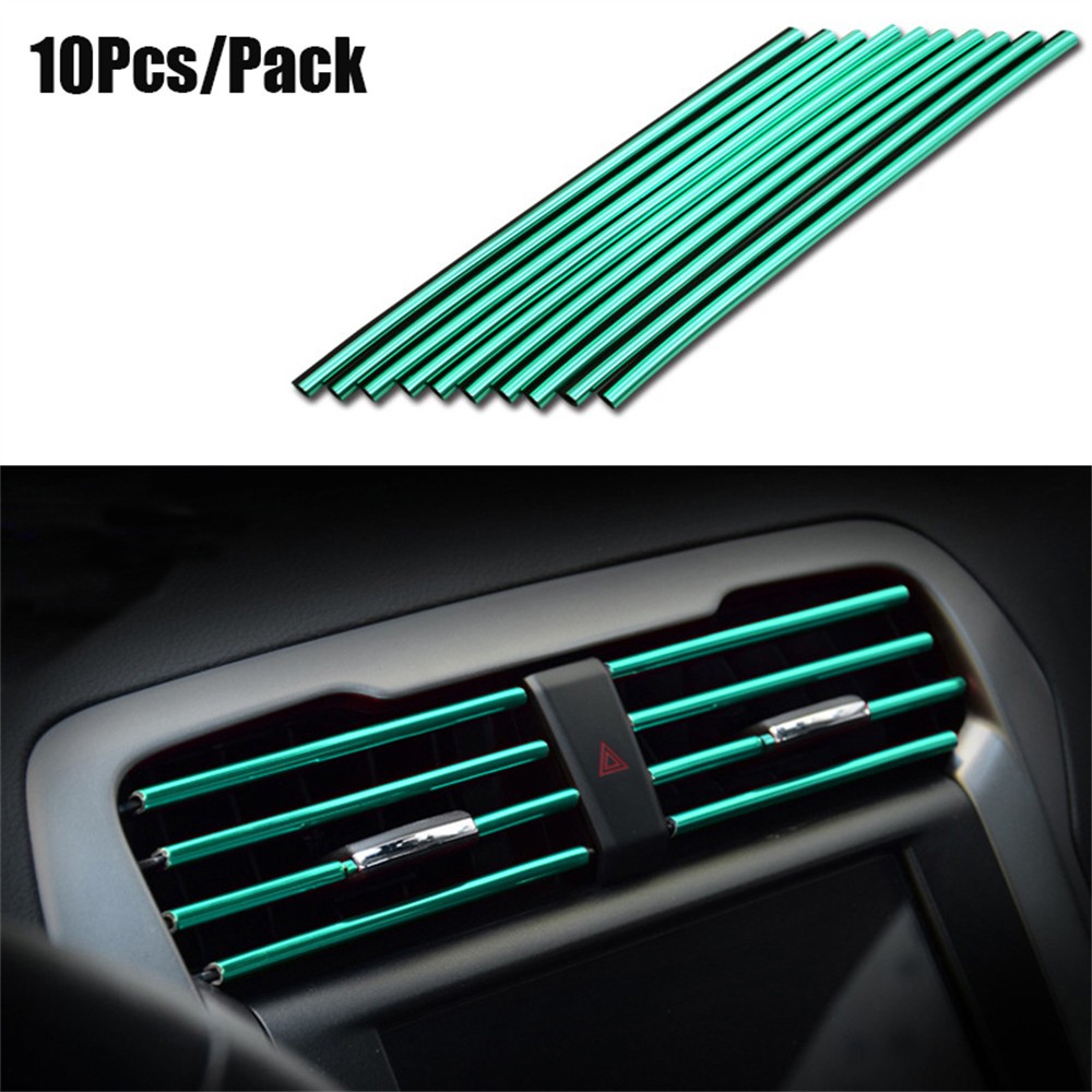 10 X Car Interior Air Conditioner Outlet Decoration Stripes/Cover Accessories