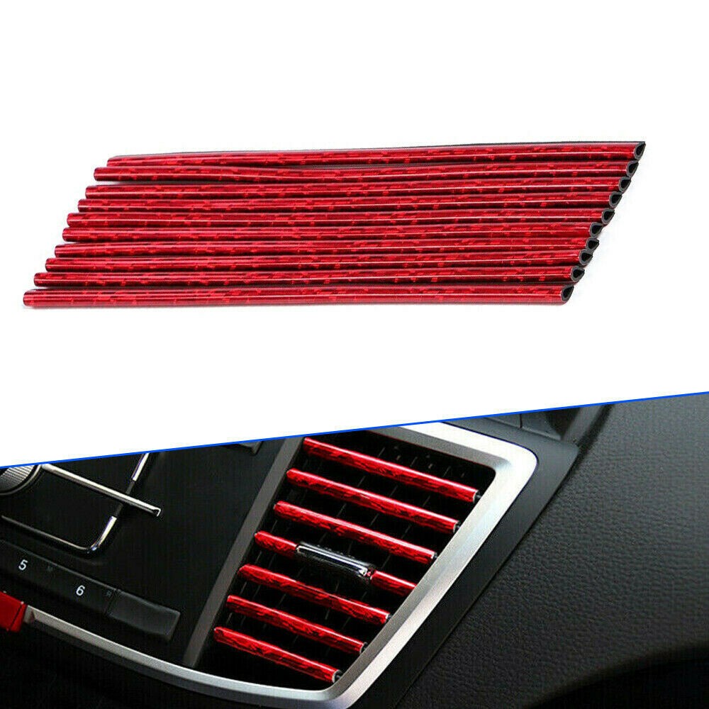 10 X Car Interior Air Conditioner Outlet Decoration Stripes/Cover Accessories