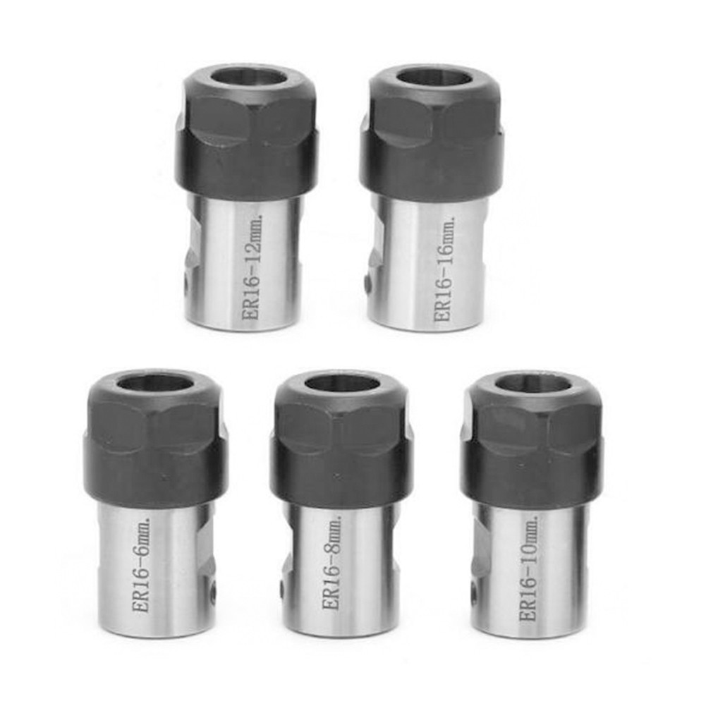 SILVER AND BLACK ER16A Collet Chuck Spring Clamp 6mm/8mm/10mm/12mm/16mm ...