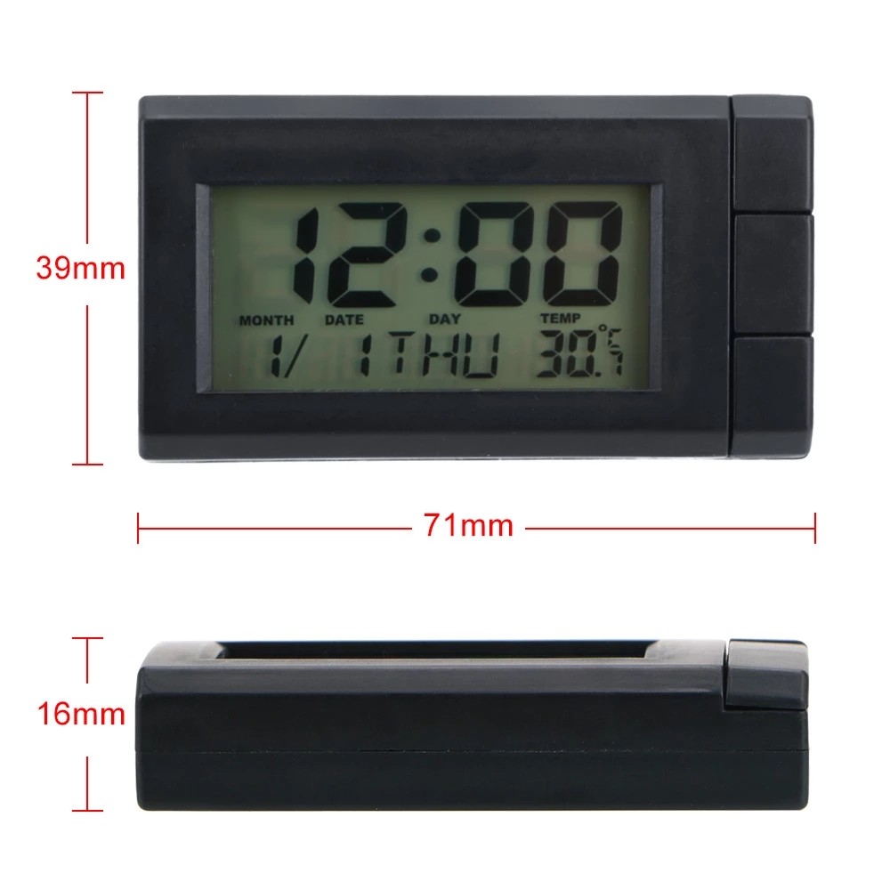 Reliable Car LCD Digital Display Clock with Temperature and Date Display - Picture 11 of 11