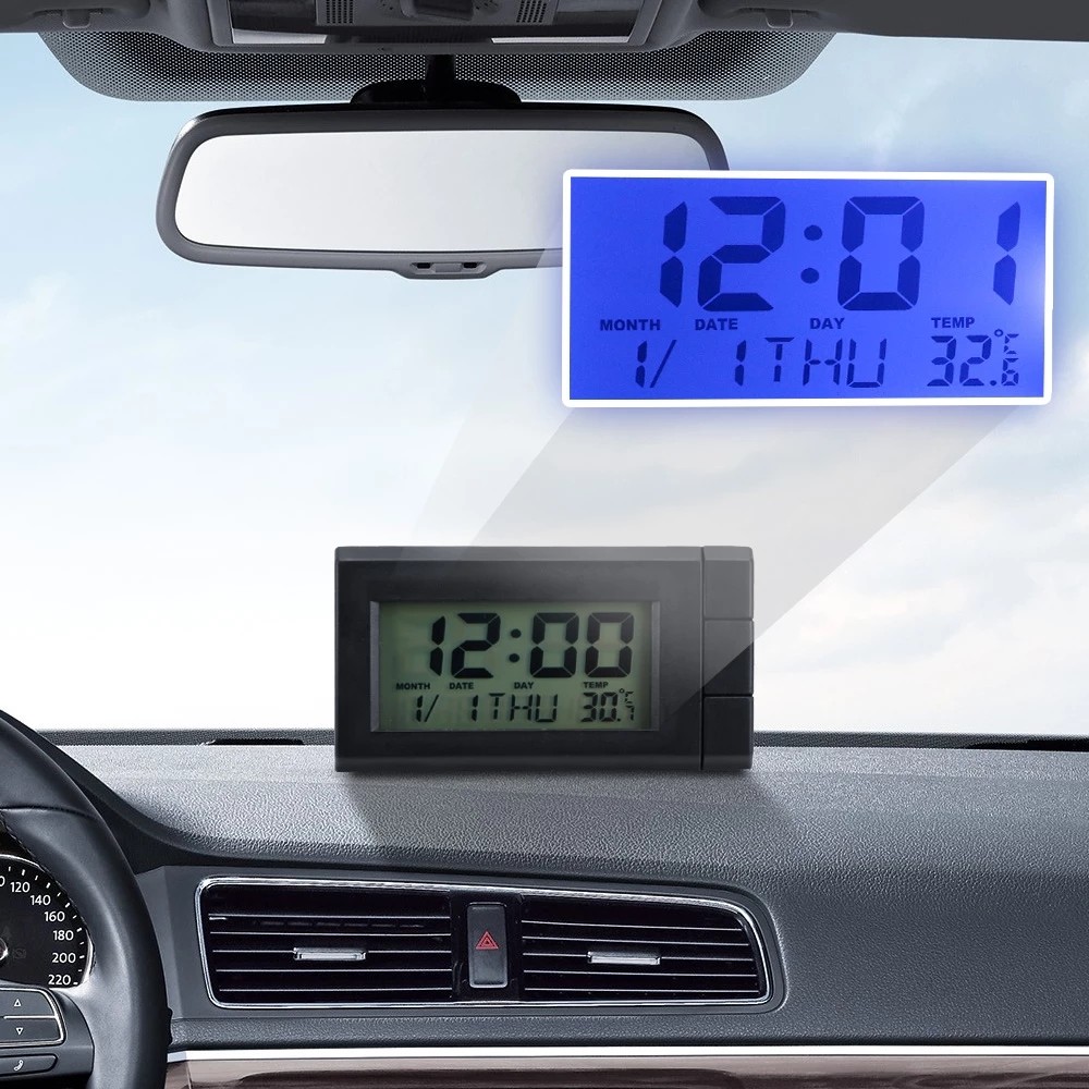 Reliable Car LCD Digital Display Clock with Temperature and Date Display - Picture 8 of 11