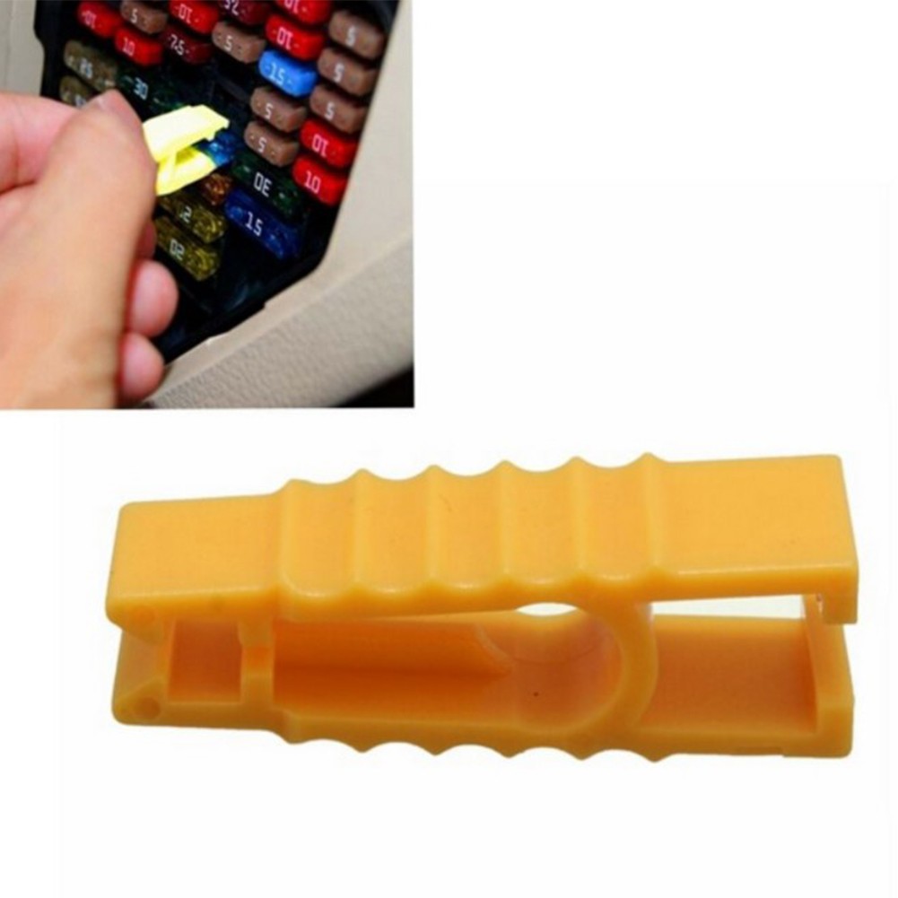 Car Fuse Puller Tool Plastic Yellow 1pcs Automobile Fuse Clip Tool Mini Size - Picture 20 of 24