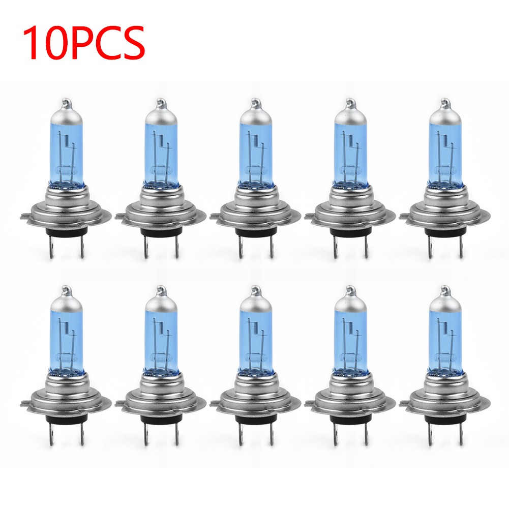 Light Xenon Headlights Set Bright 10pcs H7 12V White 6000K Halogen Lamp Bulbs - Picture 1 of 12