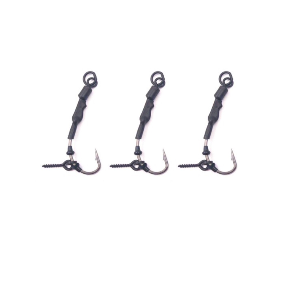 Non Reflective Carp Fishing Spinner Rig Set with Ronnie Rigs