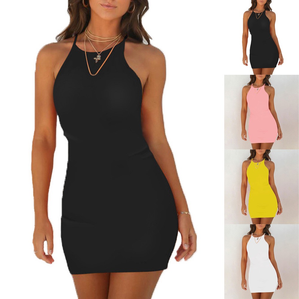 Robe Tennis Femme - Mini Robe Sans Manches Avec Short Intégré - Golf, été, Décontracté - Marron Foncé