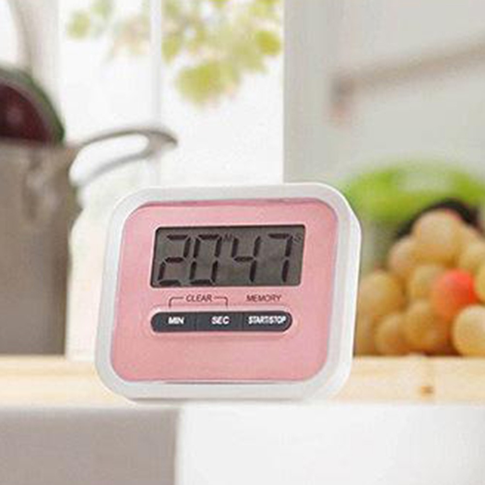 Minuteur de Cuisine, Réveil multifonctionnelle, Minuterie de Cuisson avec  Horloge, Minuteur Digital, Chronomètre avec Grand écran LCD à Gros Chiffres