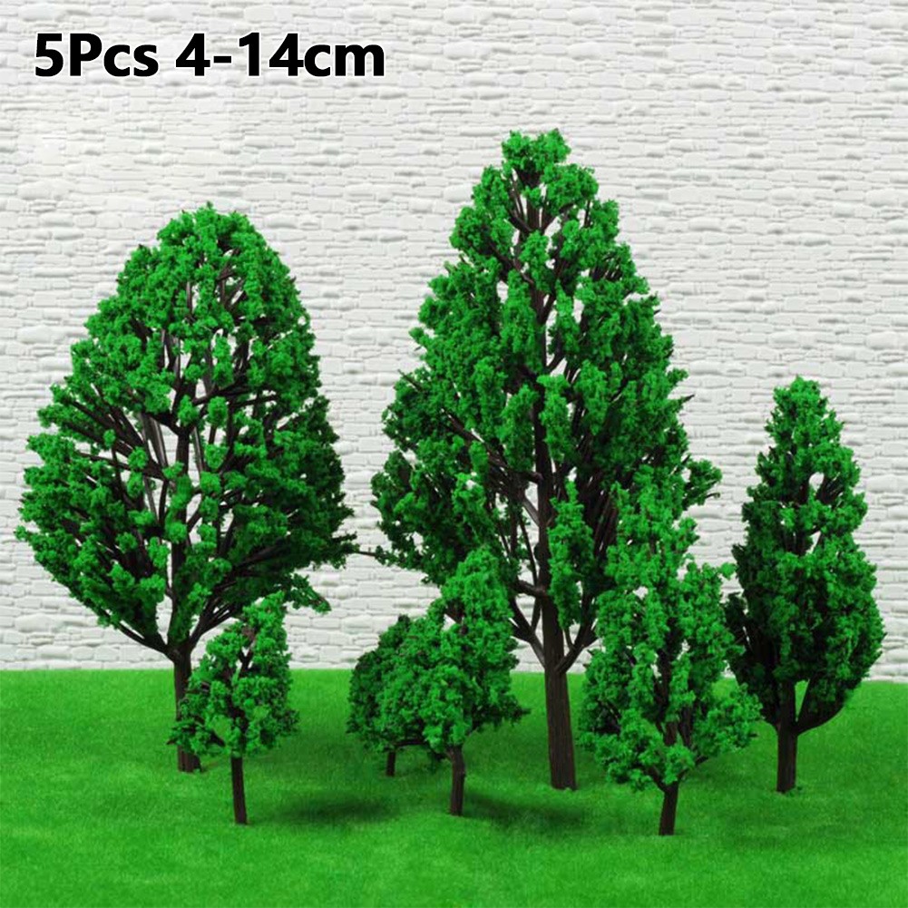 PLASTIC SCALE TREE Landscape for Building Model and Toy Model Set of 5 ...