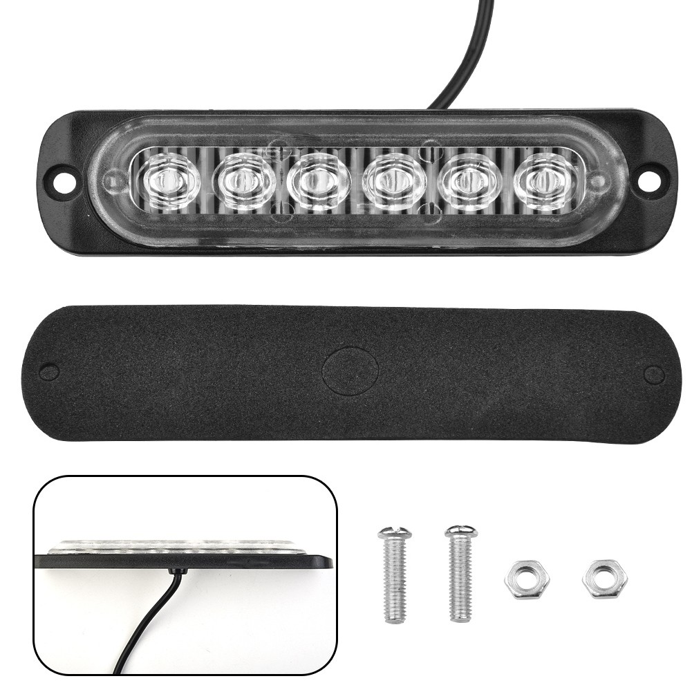 Strobe Lights Car Light 6 LED Bar Car Hazard Lens Plastic Replacement Set - Picture 11 of 12