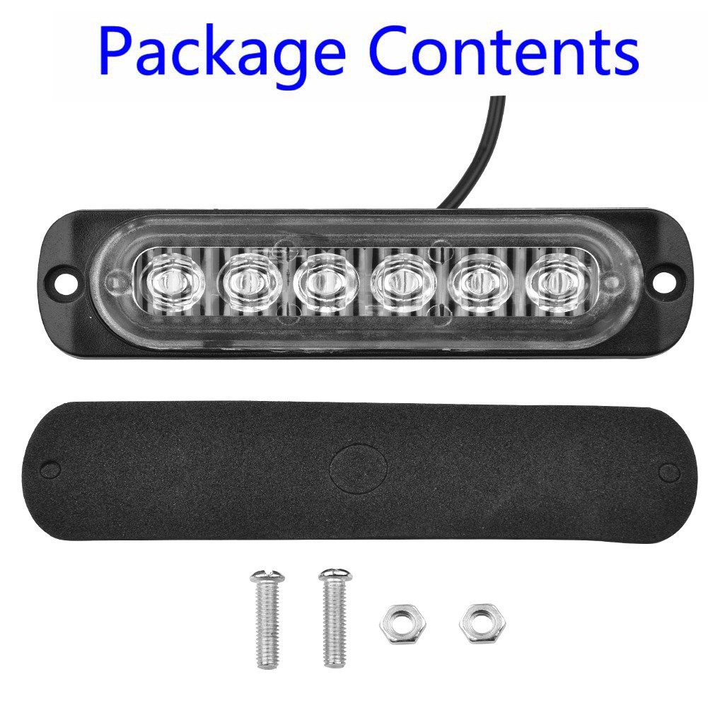 Strobe Lights Car Light 6 LED Bar Car Hazard Lens Plastic Replacement Set - Picture 10 of 12