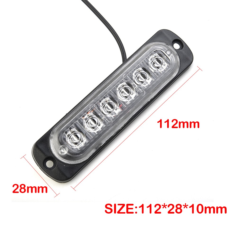 Strobe Lights Car Light 6 LED Bar Car Hazard Lens Plastic Replacement Set - Picture 7 of 12