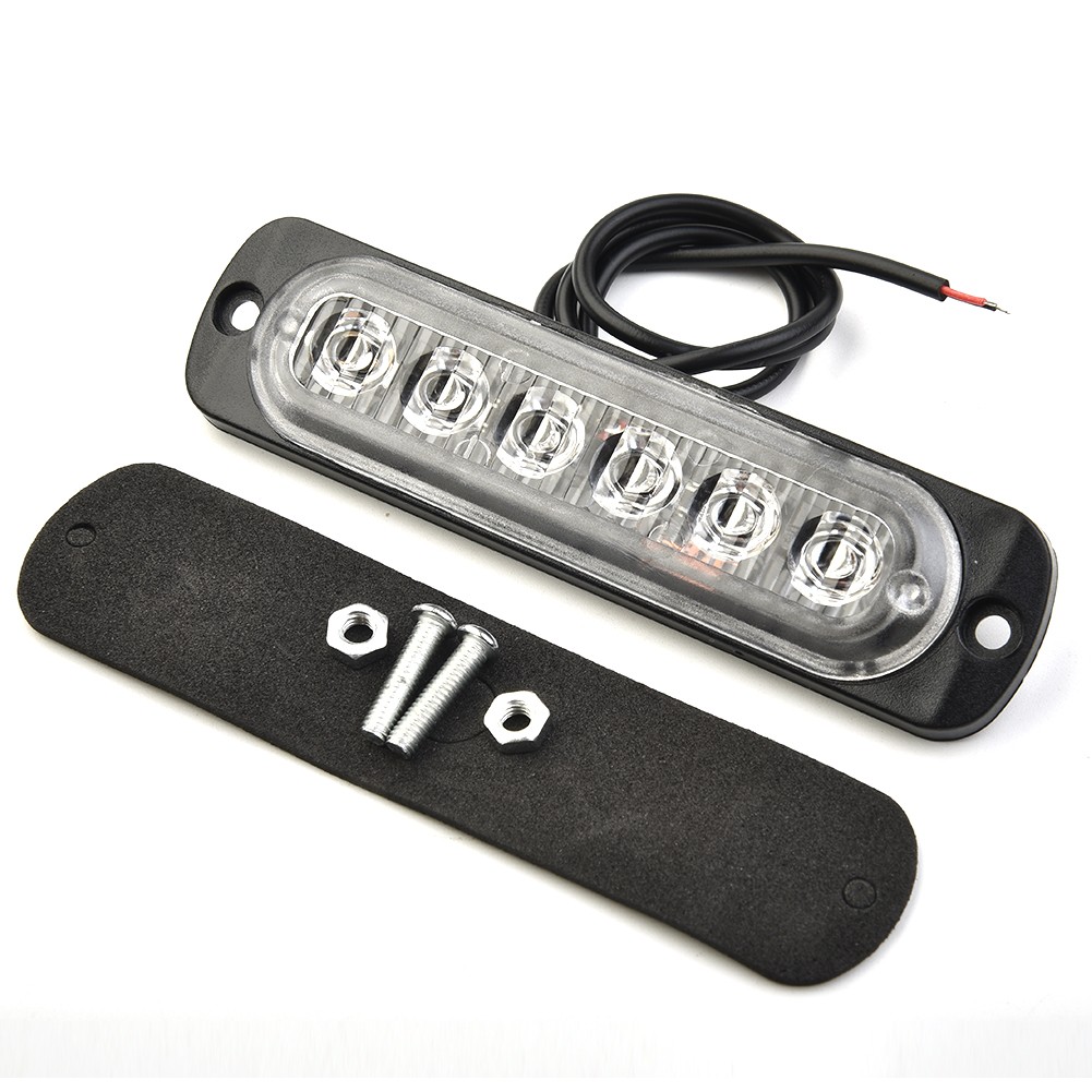 Strobe Lights Car Light 6 LED Bar Car Hazard Lens Plastic Replacement Set