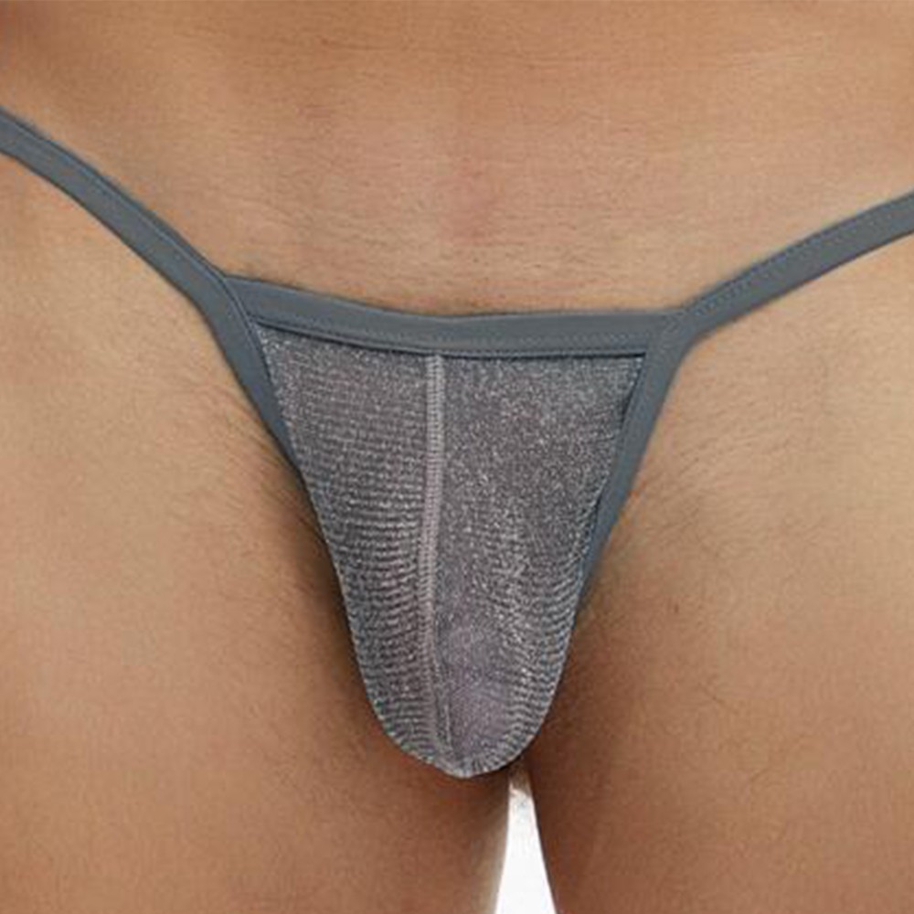 String homme matière respirante maille 2024 sous vêtement transparent string T dos