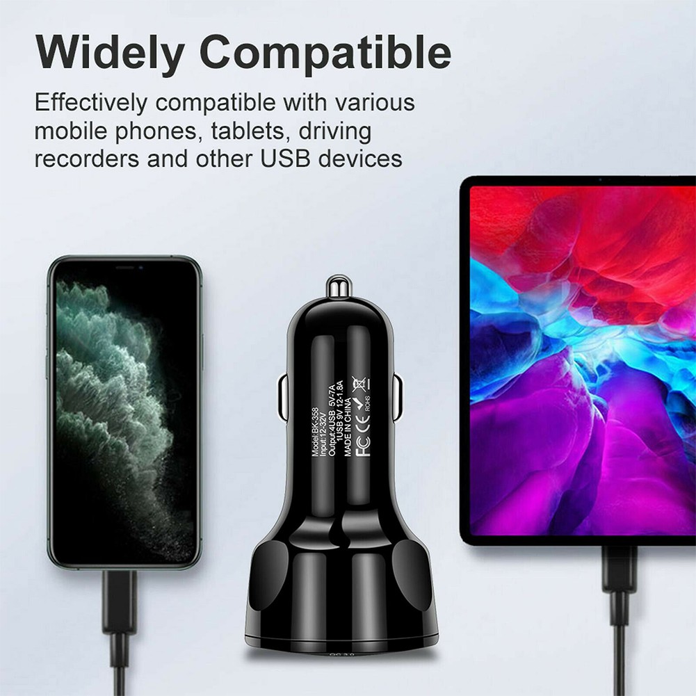 Sleek and Modern Car Charger with 4 USB Ports Suitable for All Vehicles - Zdjęcie 5 z 7