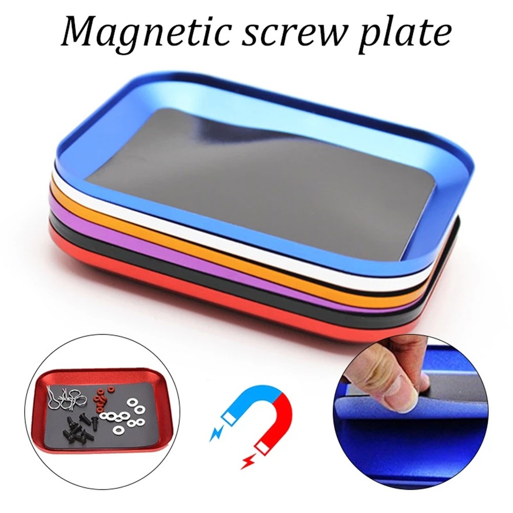 Screw Magnetic Tray Nuts Storage Aluminum Alloy Magnets Mat Collect Repair Tool - Picture 4 of 18