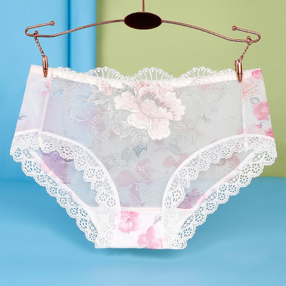 Briefs Underwear Lace Nylon+Spandex Panties Plus Seamless Sexy