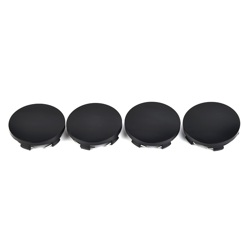 4-Pack 60mm ABS Black Running Horse Car Wheel Hub Center Cap Emblem Badge For Ford