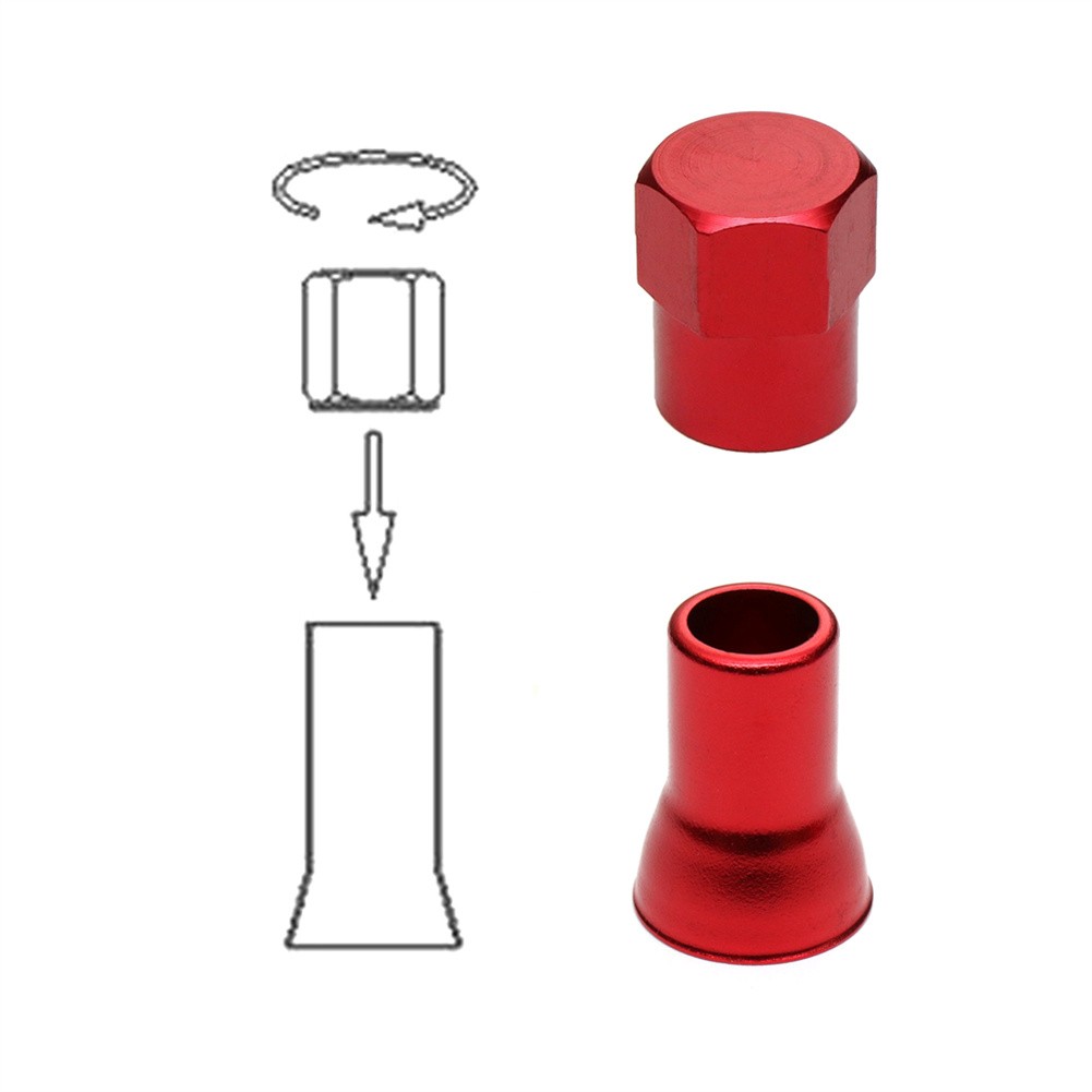 Stem Sleeves+Hex Cap Air-Valve CAP&Sleeve Cover Aluminum Tire Spare 8 Packs/kit - Picture 8 of 11
