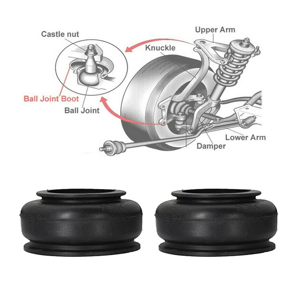 Capuchons de Protection Noir Rotule Direction Poussière Universel 2 Pièces / Lot