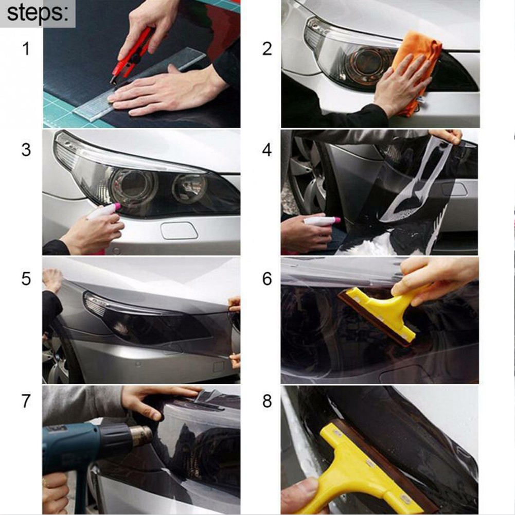 UV beständige Scheinwerferfolie Auto Transparent Lichtschutz Rückleuchten