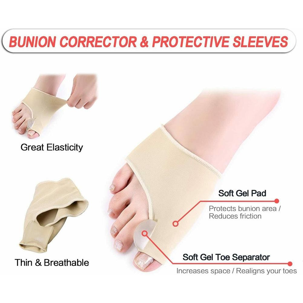 Hallux Valgus Correction Toe Pads with Protective Soft Gel Design 2Pcs - Picture 21 of 36