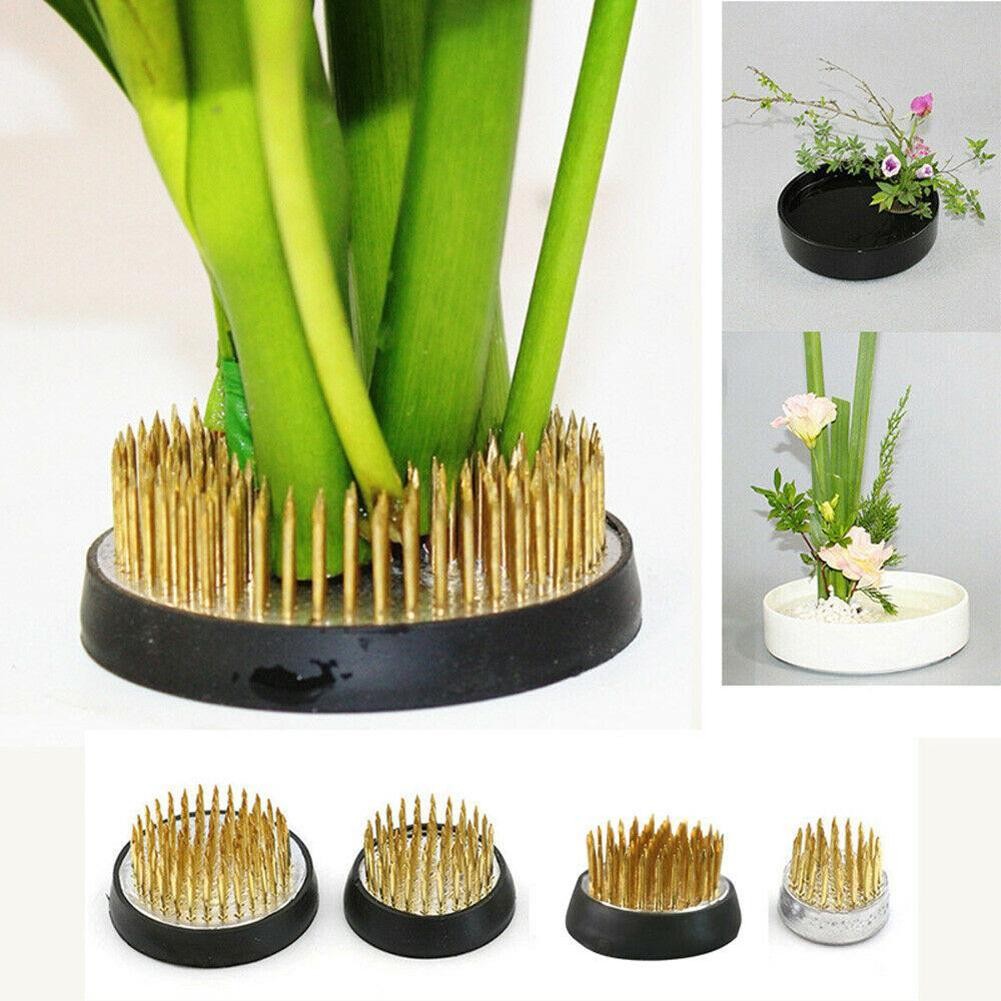 花好き 根付け Holder Flower Base Garden Decoration Brass Floral Arrange Rubber