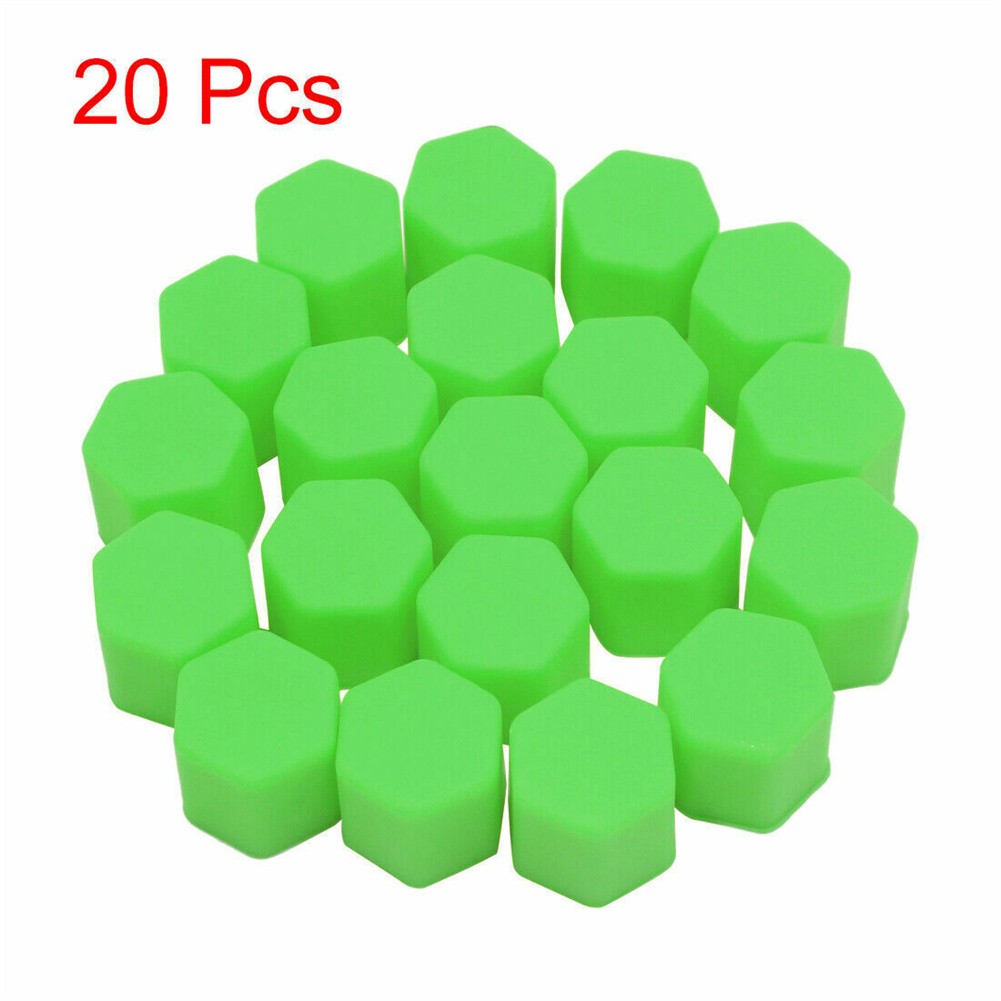 20pcs Silicone 21mm Voiture Ecrou liquidation de Roue Prise Protection Housse Hub-Screw Rim