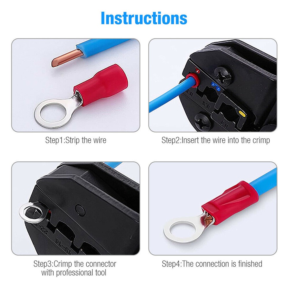 Umarex Hdr 100 Terminali A Crimpare Non Isolati - Per Cavi Da 0,5 A 16 Mm², Perfetti Per Fai-da-te E Professionisti 100 Pezzi Terminali Cavi - Foto 4