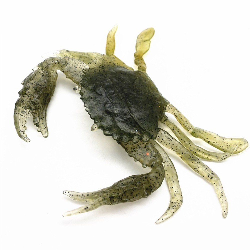 1pcs 3D Crab Soft Lure Sea Fishing Equipment PVC Artificial Crab