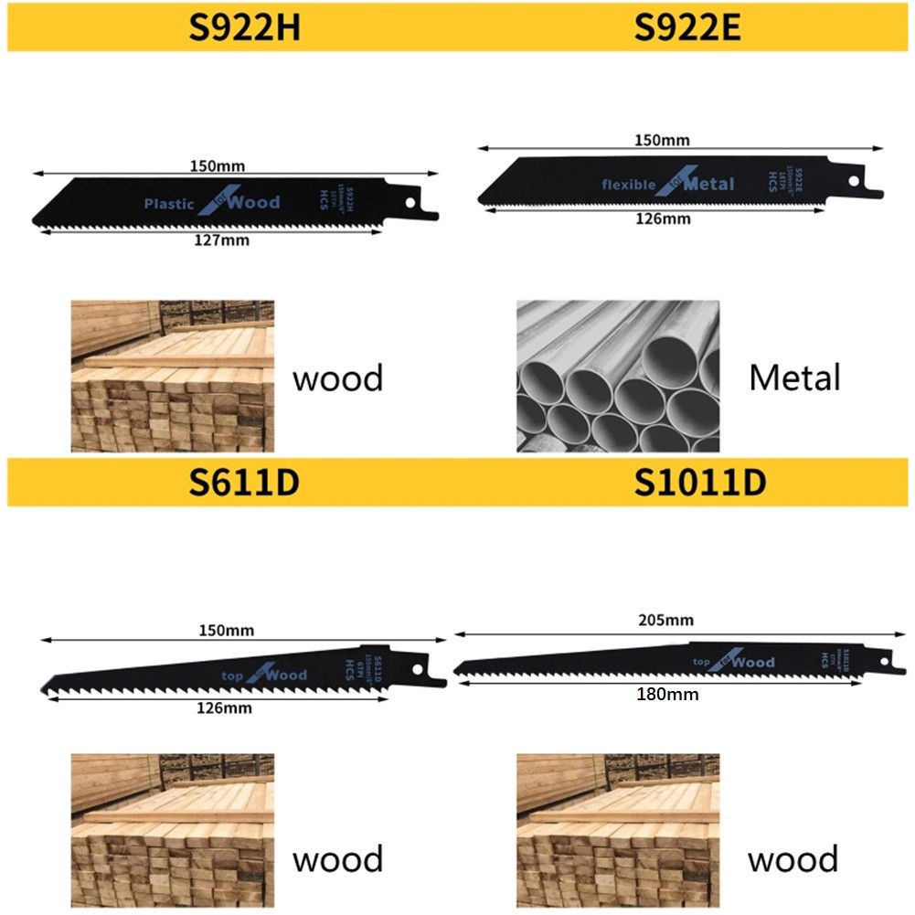 Metal Cutting Reciprocating Saw Blade Tool Trimming 150mm/225mm Cutting