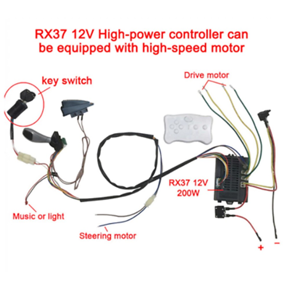 High Quality Switch Kit Electric Vehicle Wire Kids Ride On RX37 2 Weelye DIY - Picture 17 of 20