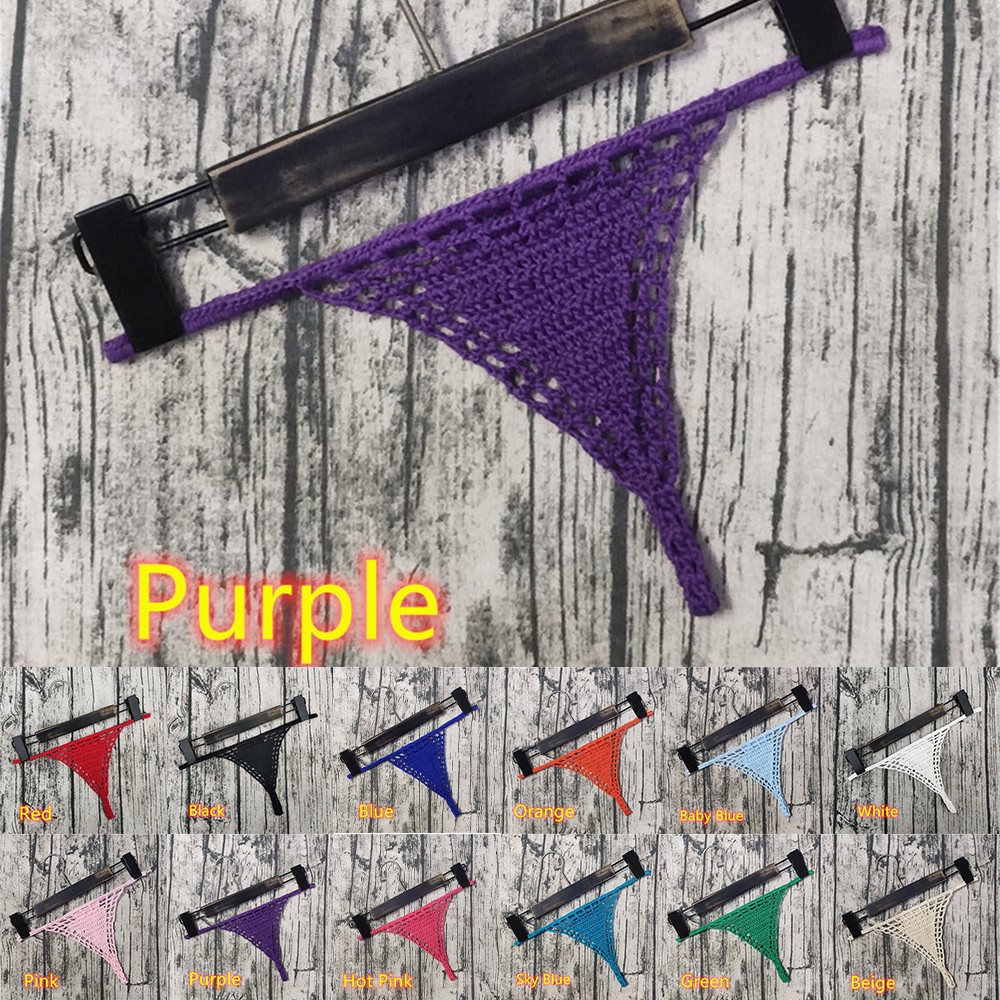 STRING BIKINI SEXY femme crochet main string G culotte lingerie sous ...