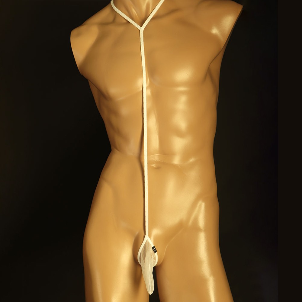 Sexy calzoncillos de malla transparente transparentes para hombre con tirantes - Imagen 13 de 21