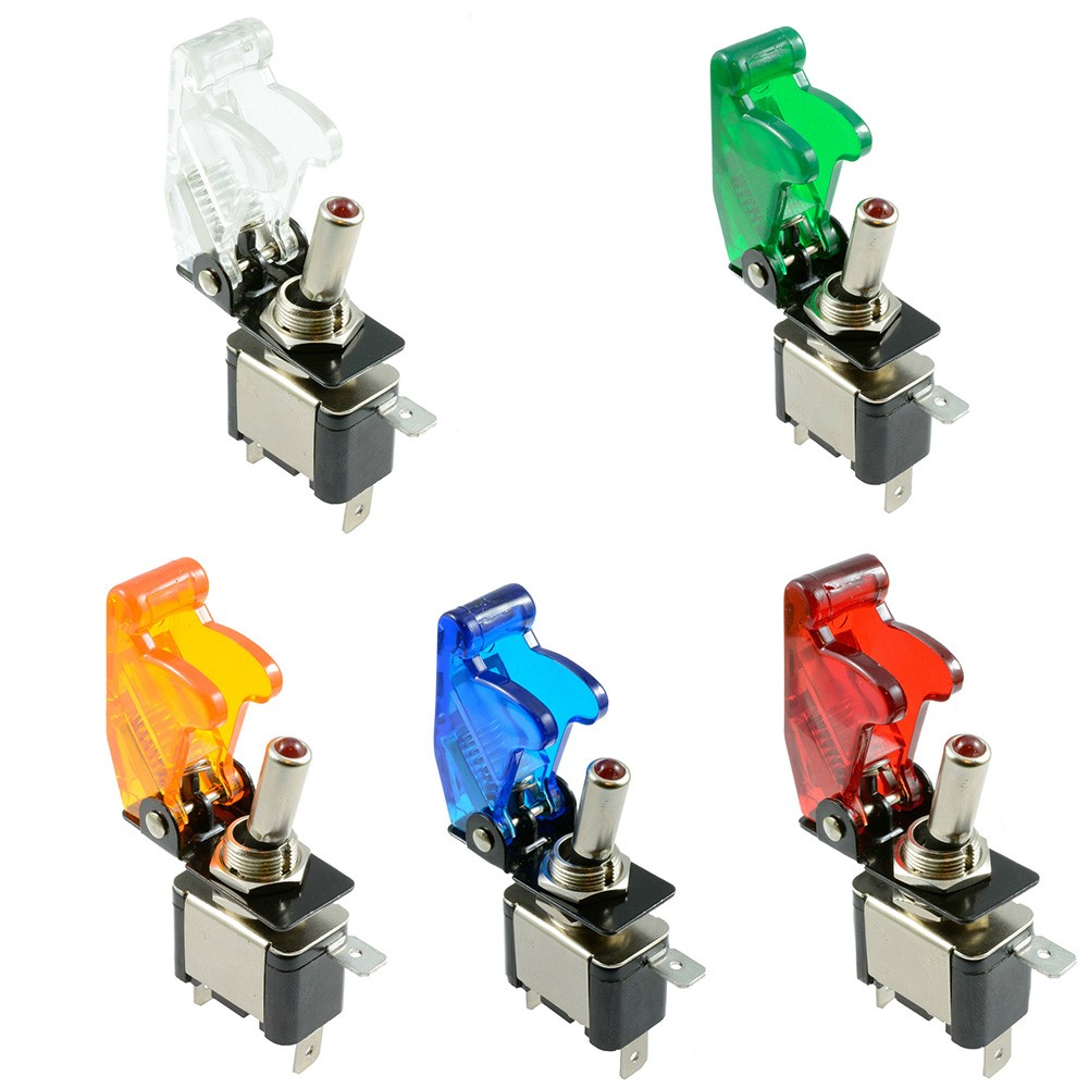 12 X 12 V LED Beleuchtete Wippschalter Ein-Aus SPST Schalter Armaturenbrett Licht C~p146458154