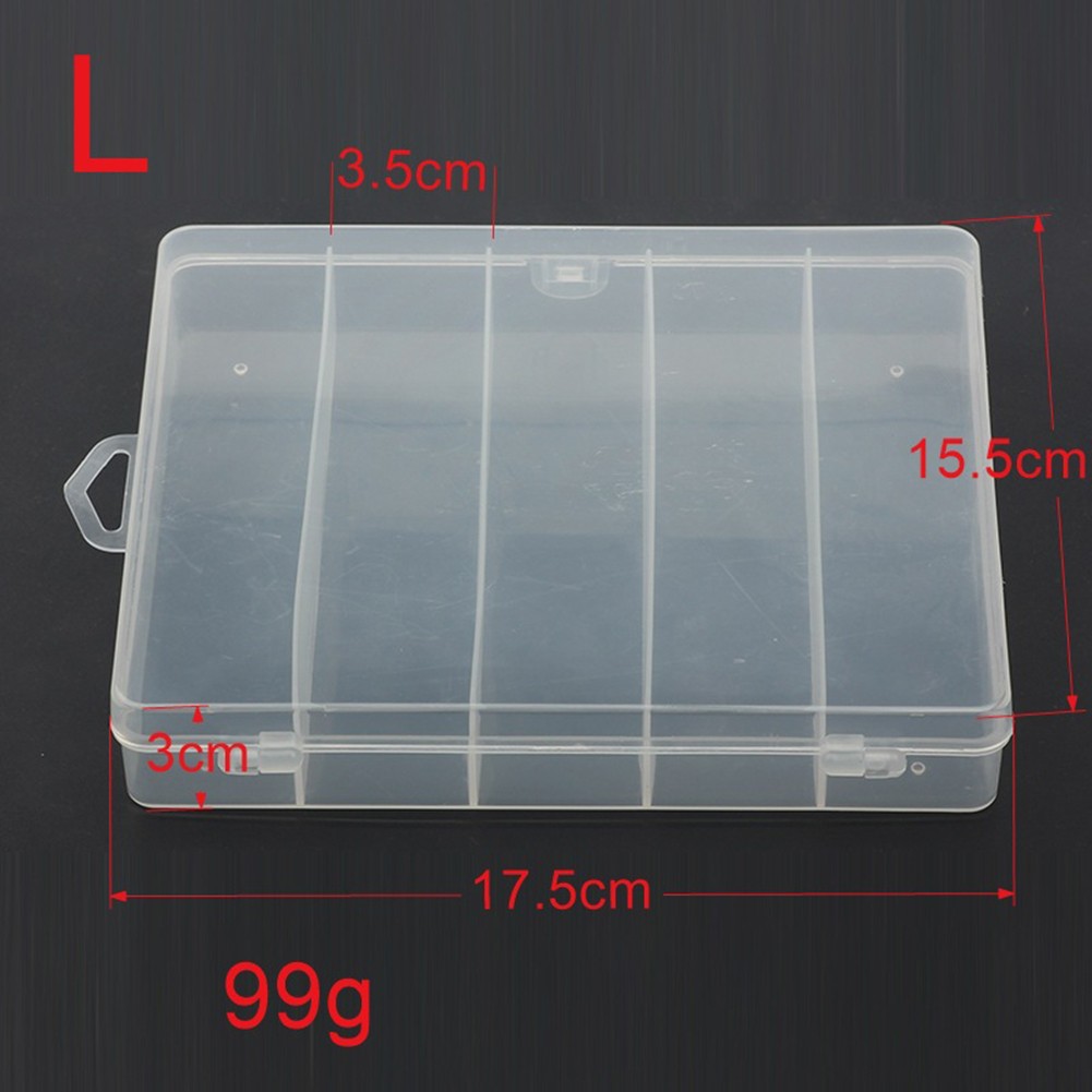Practical Clear Plastic Grid Fishing Tackle Storage Box Case (72 characters)
