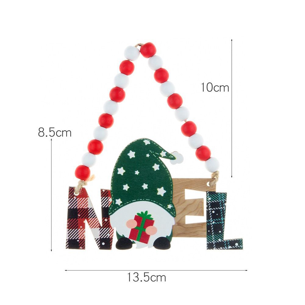 Weihnachten Türdekoration Frohe Weihnachten hängendes Holz Weihnachten Dezembe - Bild 6 von 7