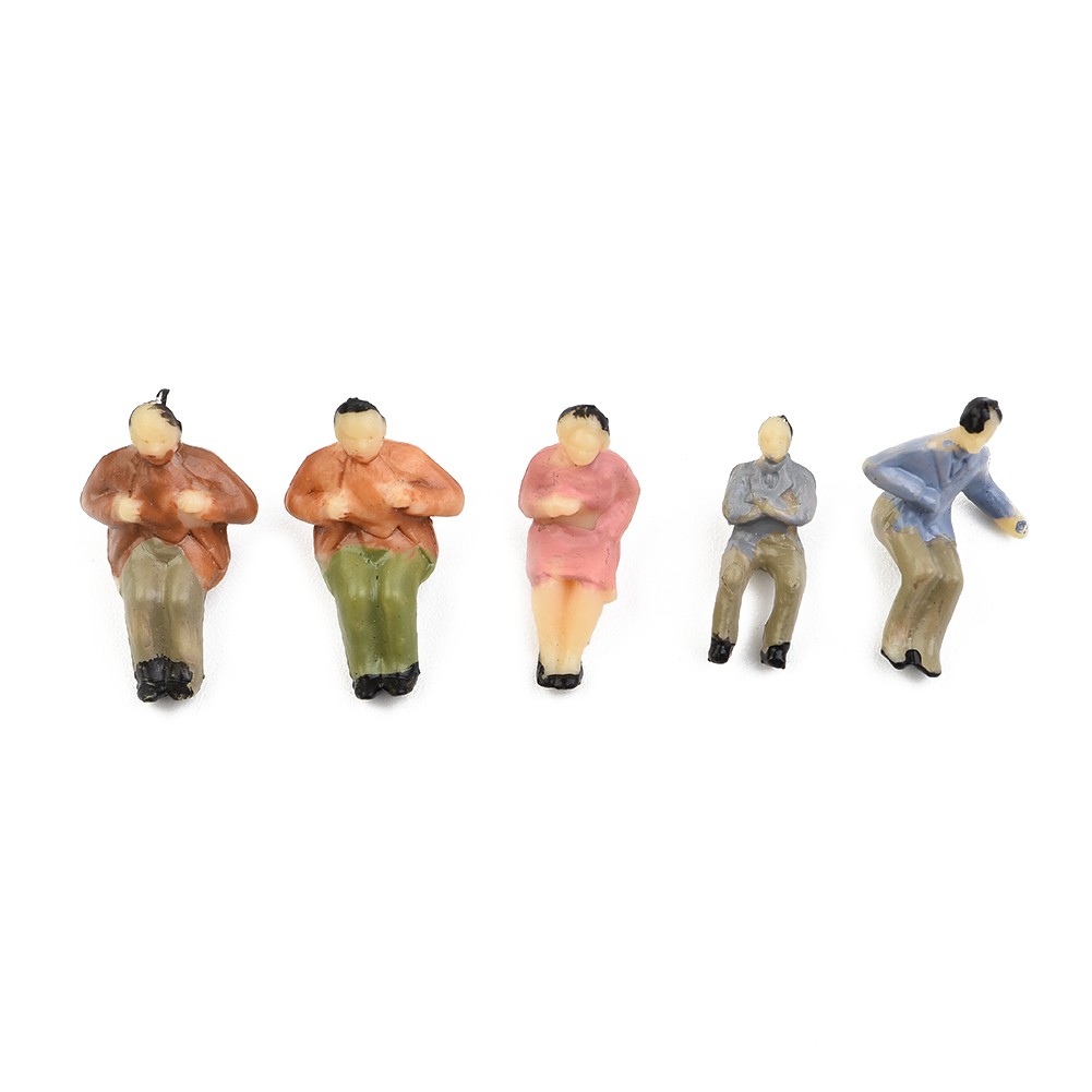 Lot De 60 Figurines Peintes échelle 1:87 - Personnages Assis Pour Maquettes De Train, Décoration Diorama